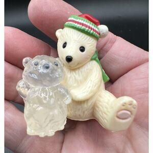 Hallmark Christmas Merry Miniatures 1987 POLAR BEAR Artist Sculptor Cub -S1M